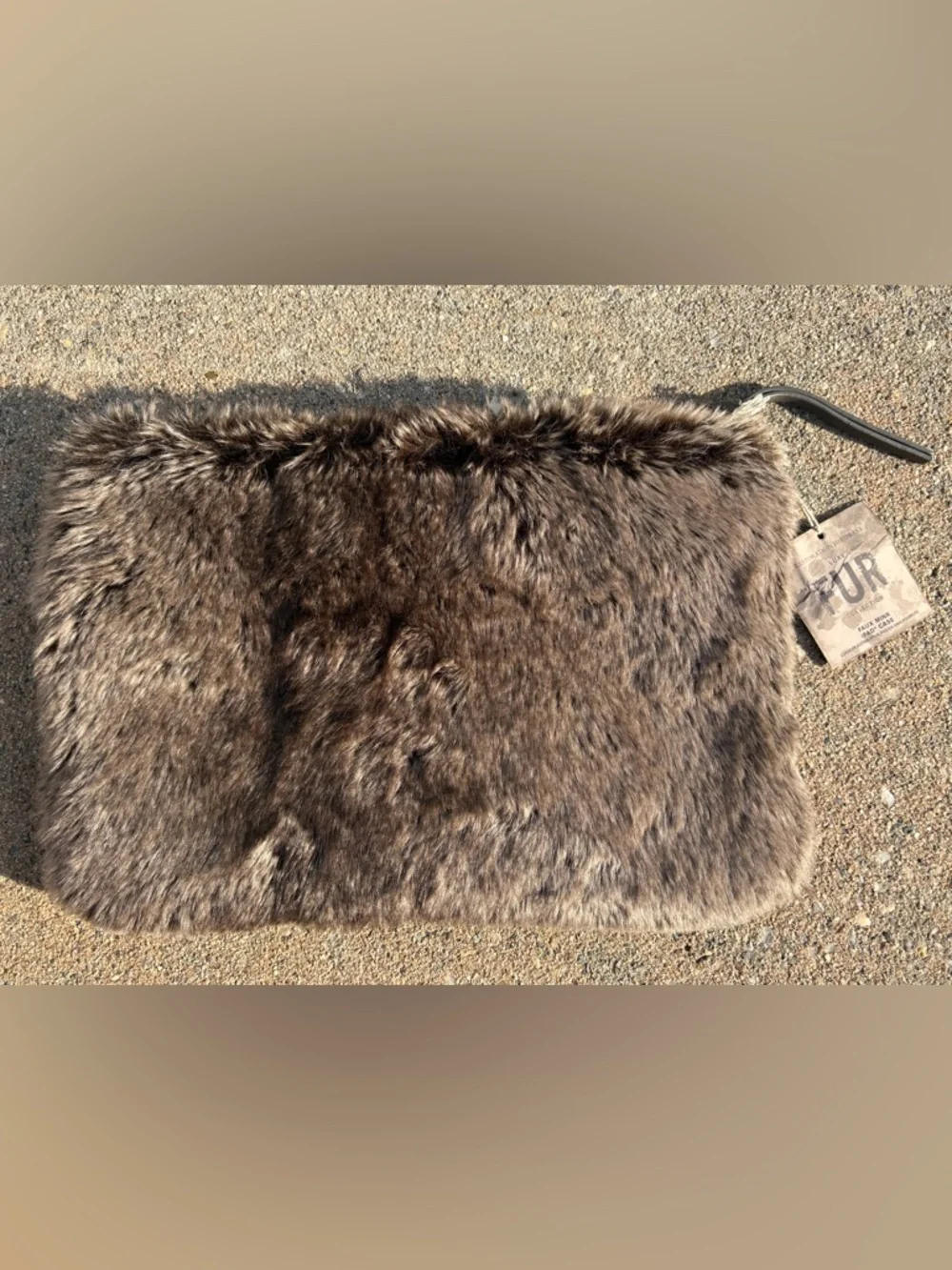 Restoration Hardware RH Faux Fur iPad Tablet Carrying Case Clutch Bag 9
